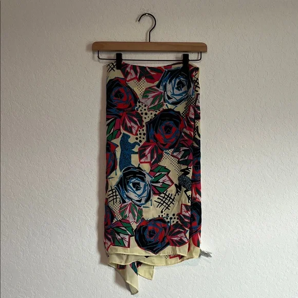 Bimba Y Lola Jaguar Frog Floral Print Scarf - Picture 1 of 6